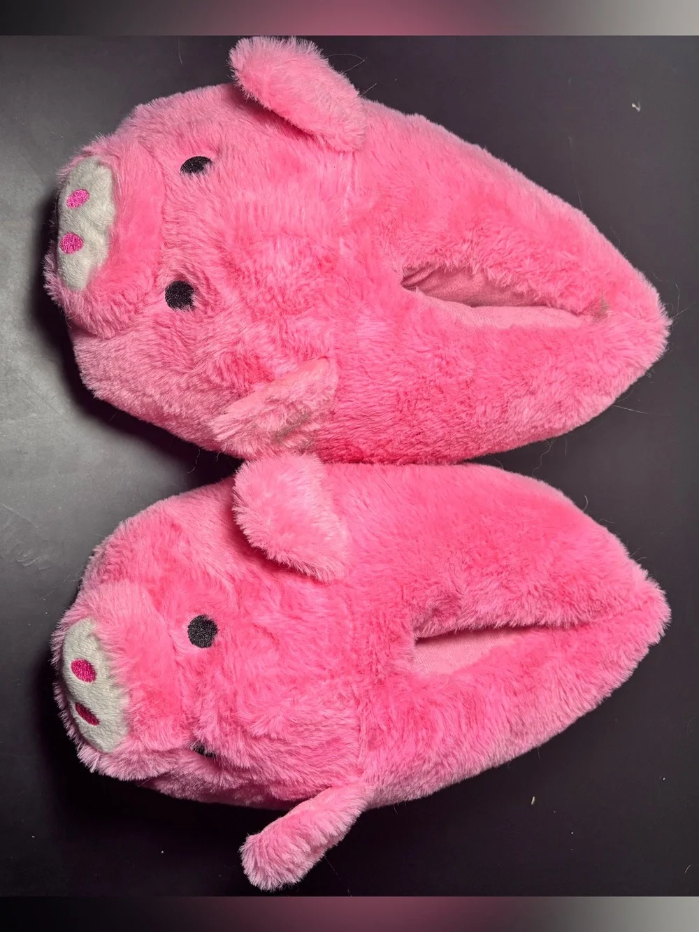 Plush Pink Pig Kids Slippers - Soft Cozy Indoor Shoes